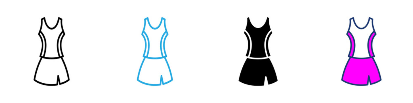 Dress multi - style icon design concept