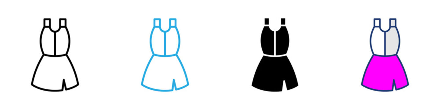 Dress  multi - style icon design concept