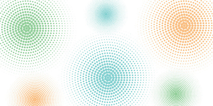 abstract halftone white background set in three colors