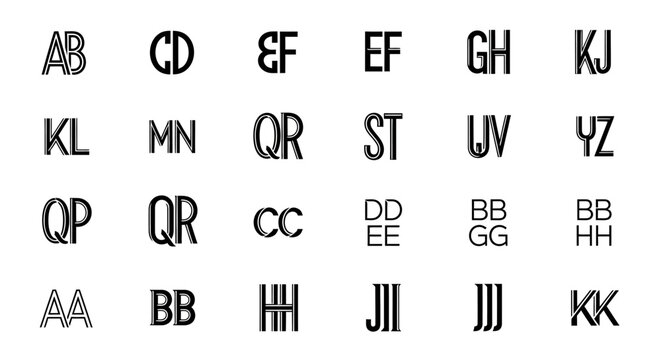 Diverse Alphabet Letters Collection, Unique Font Styles, Typographic Design Elements