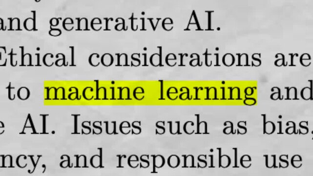 Machine Learning Highlighted in Newspaper Article Artificial Intelligence Technology News Concept