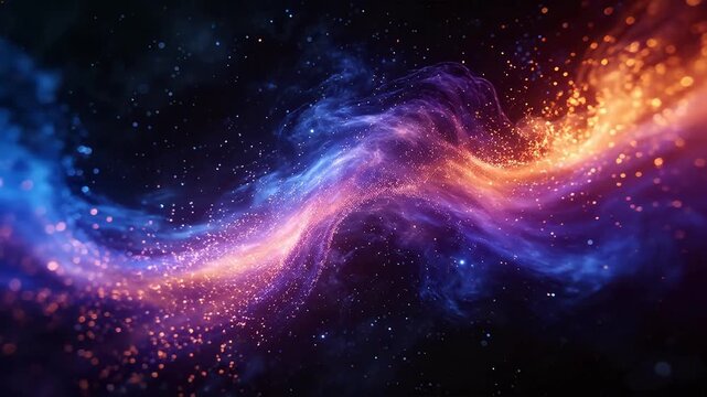 Colorful nebula with stars in deep outer space