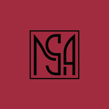 Modern Monogram Logo Design Featuring Letters NSA.