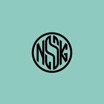 Monogram Logo Design Featuring Intertwined Letters NSK.