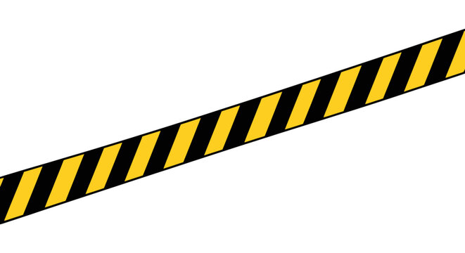 Caution Yellow Black Warning Tape.
