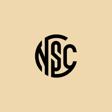 Monogram NSC logo design in circle.