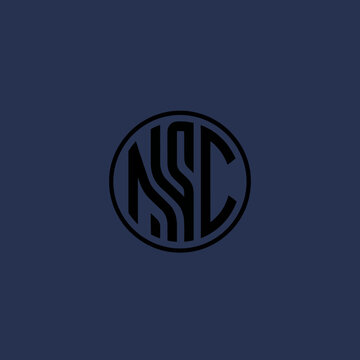 Monogram NSC Logo Design Minimalist Emblem.