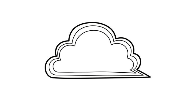 Cloud Icon Line Art.