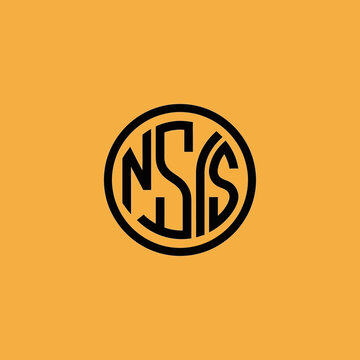 Monogram NSS Circular Logo Design.