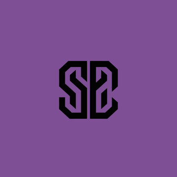 Monogram SB Logo Design Abstract Geometric Shape.