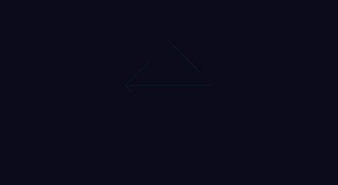 Minimalist geometric line animation rotating triangle motion animation