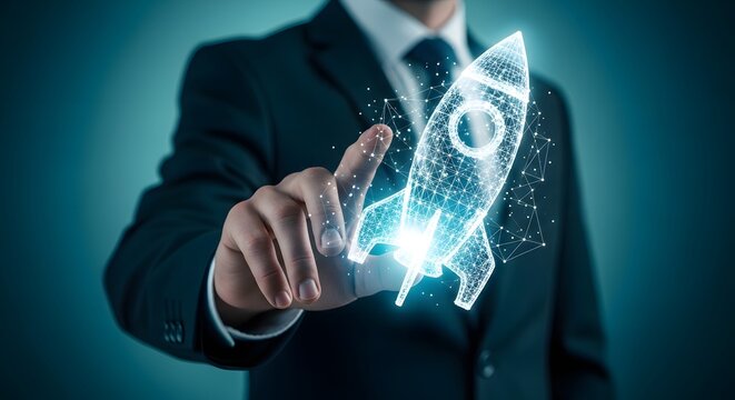 Blockchain technology for business digital transformation and rapid growth concepts