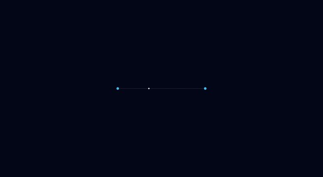 Minimalist loading bar animation with pulsing progress point on animation