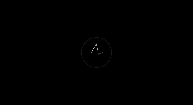 Minimalist loading spinner animation with thin line circle animation