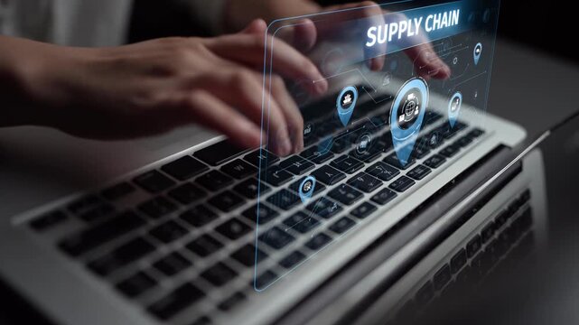 Supply chain processes with data-driven logistics, transportation, and distribution. enhances operations. Supply chain improves efficiency. Supply chain integrates logistics and delivery. Muxer