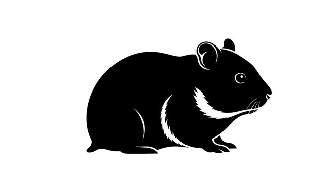 Black silhouette of a guinea pig.