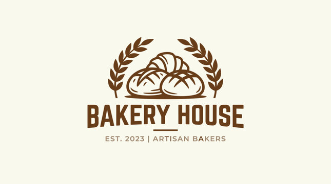Bakery House Artisan Bakers Logo Design.