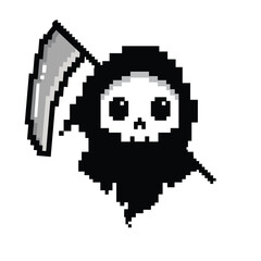 Obraz premium grim reaper 8 bit character