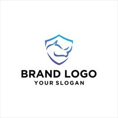 Fototapeta premium rhino shield logo vector