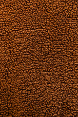 Brown Sherpa Boucle Fabric Texture Background © Akrapong