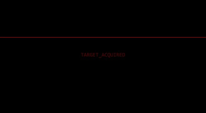 Target acquired digital hud overlay for sci-fi gaming and tech animation