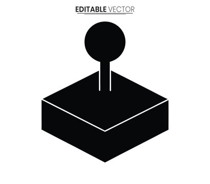 Joystick Game Vector Silhouette Icon
