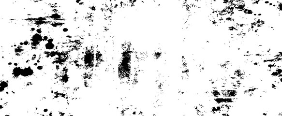 Obraz premium Black and White Grunge Ink Splatter Distressed Overlay Texture Background