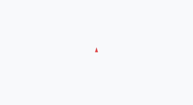 Red triangle loading animation on minimalist animation white background