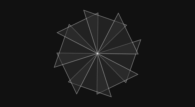 Rotating geometric abstract shape animation with minimalist animation