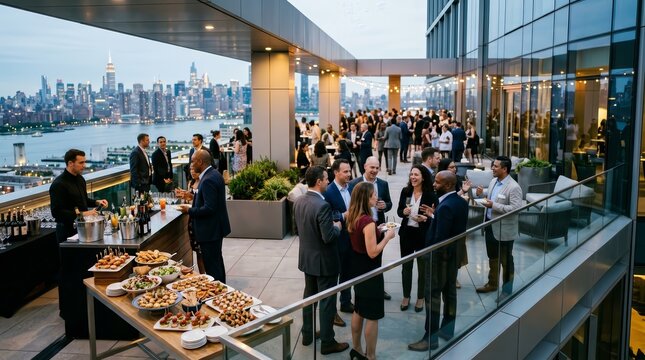 Catering services providing diverse food and drinks for corporate clients.