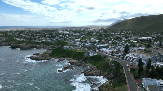 Establishing aeria lshot of Hermanus in South Africa.