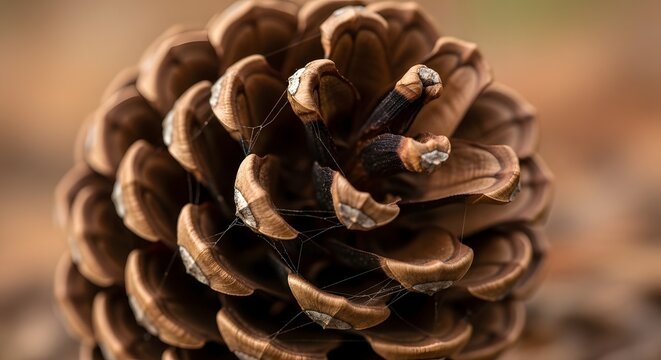 Close up of a brown pine cone