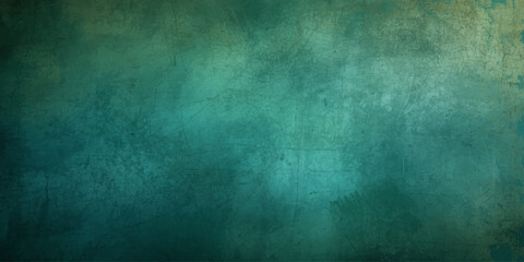 Fototapeta premium A dark vintage grunge blue background features an aged paper texture with a dirty rough paint surface and an antique grungy wall pattern for a textured retro design backdrop