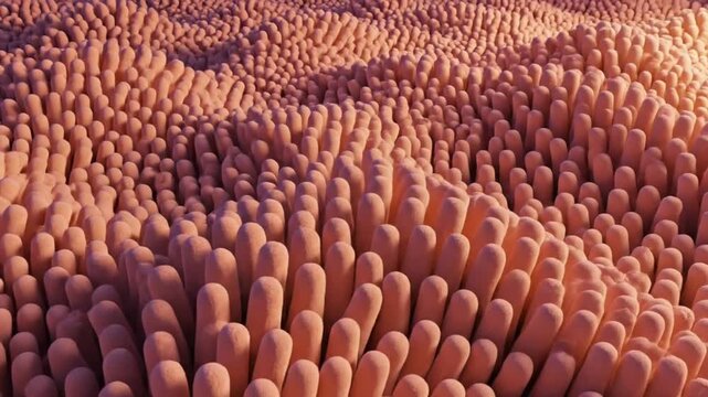 Gut Villi Digestive Health Organic Motion Concept