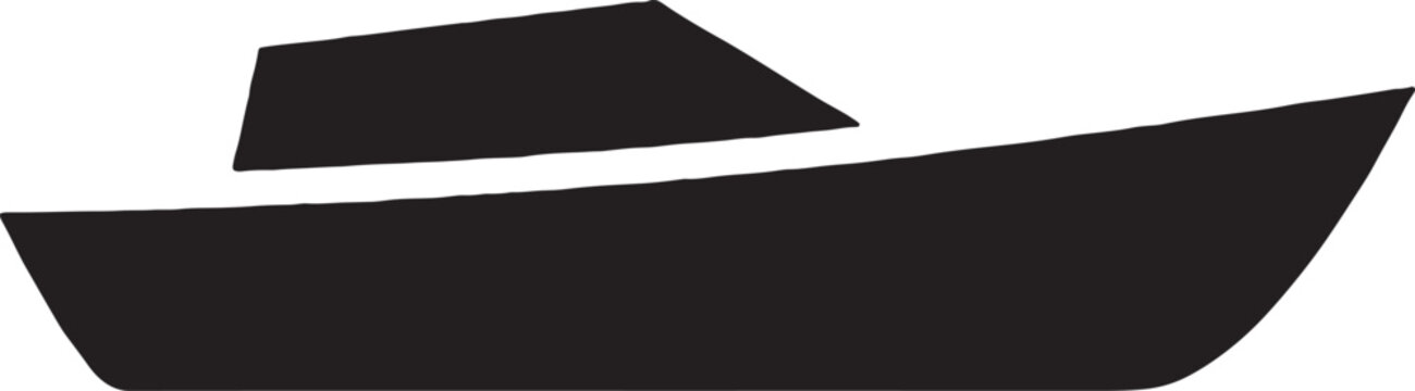 Simple silhouette of a boat with black and white mode of transport boat shape graphic resource watercraft silhouette transport maritime nautical minimalist illustration recreation