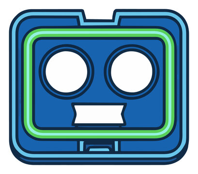 Vintage view-master toy neon accents vector. Generative AI
