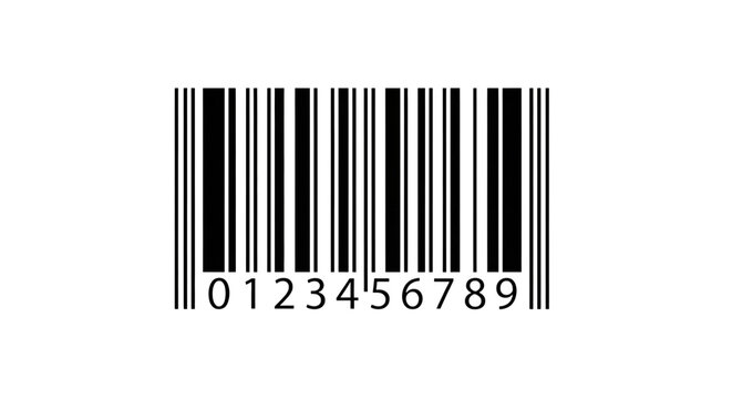 Barcode with numbers ean 13 code for product identification