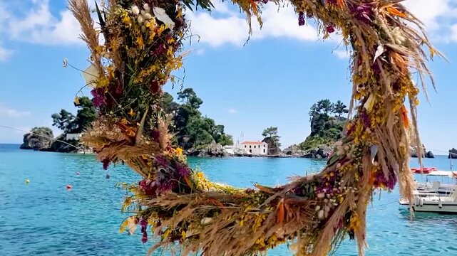 parga greek tourist resort in spring season