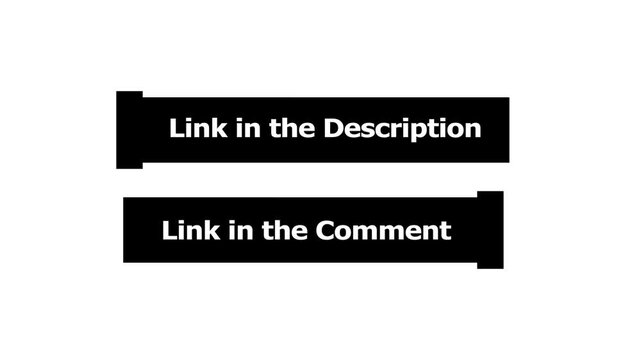 Minimalistic motion graphics presenting links for description and comments section.