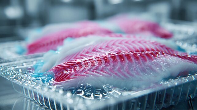 Freshly Caught Fish Fillets in Styrofoam Tray