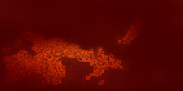 Black fiery red dramatic sky with clouds. Fire, war, explosion, catastrophe, flame. Horror concept. Web banner. Wide bloody red background with space for design. Panoramic.