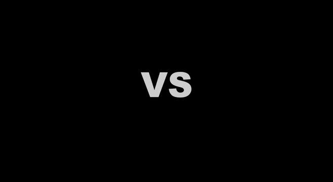 Versus vs text animation for competitive comparison projects animation