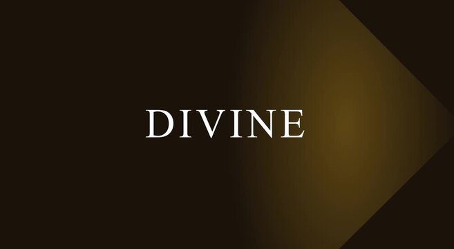 Divine gold typography motion for luxury brand identity animation