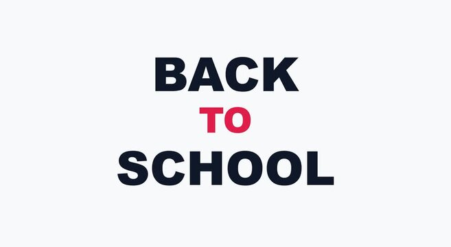 Back to school animated typography motion for educational animation