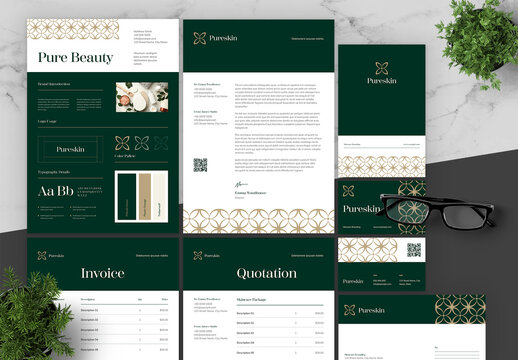 Green And Cream Skincare Brand Guidelines