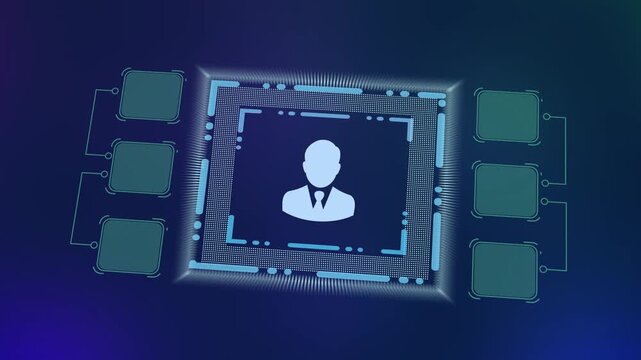 Collection of minimalist user profile icons and person avatars in circular frames for web design and mobile app interface development.