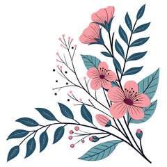 Fototapeta premium Elegant Botanical Floral Nature Vector Design