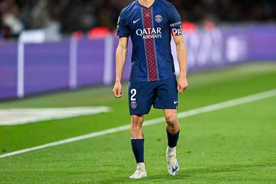 Illustration picture shows the Nike jersey of a player of PSG team with Qatar Airways logo