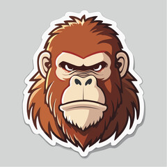 Obraz premium Stylized Gorilla Head Sticker