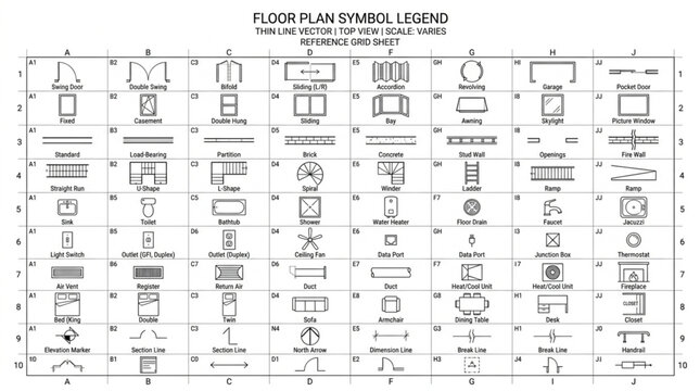 Ancient Egyptian Hieroglyphs Chart.